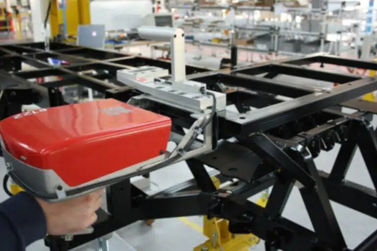 Re-marking a VIN by dot peen marking outside the production line to avoid product losses